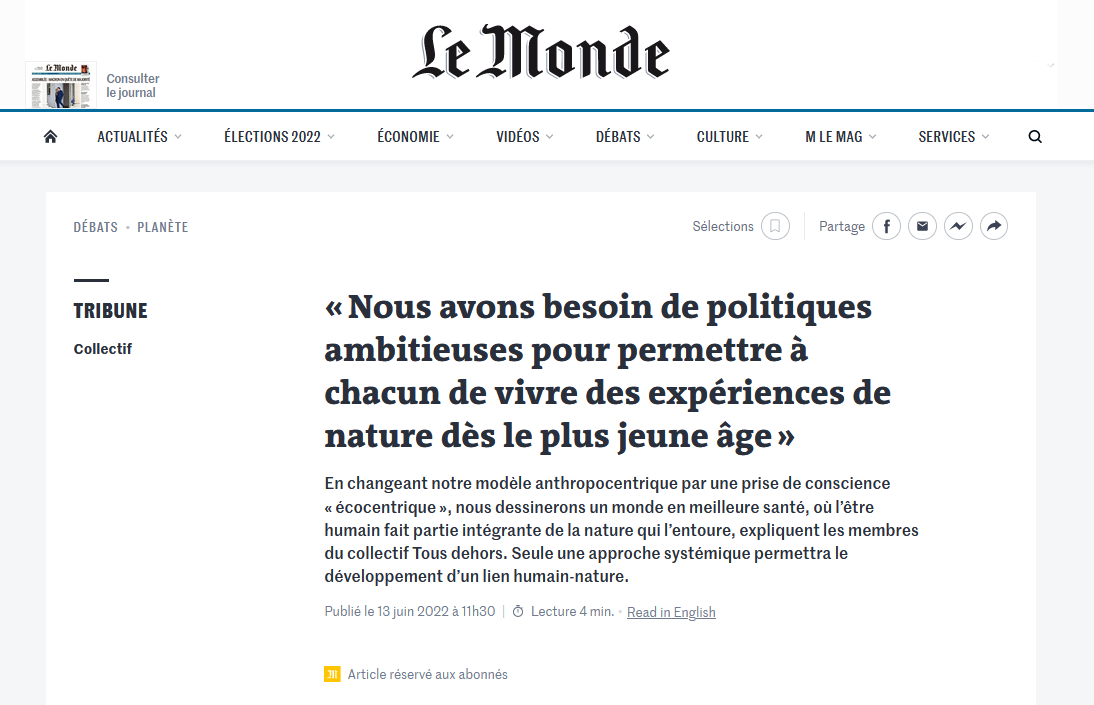 Tribune Le Monde
