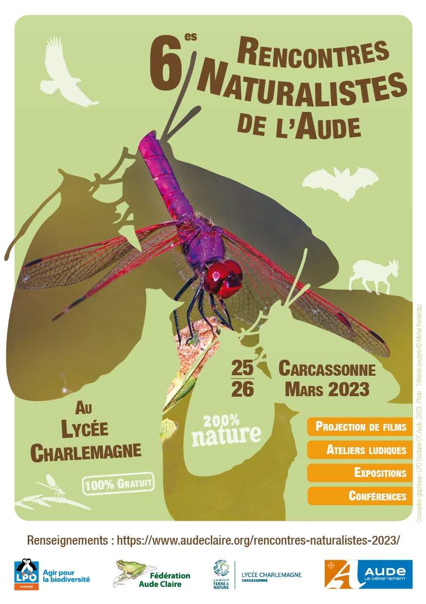 Affiche 6èmes Rencontres Naturalistes de l'Aude