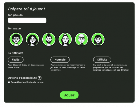 Capture de la page d’accueil Escape fake